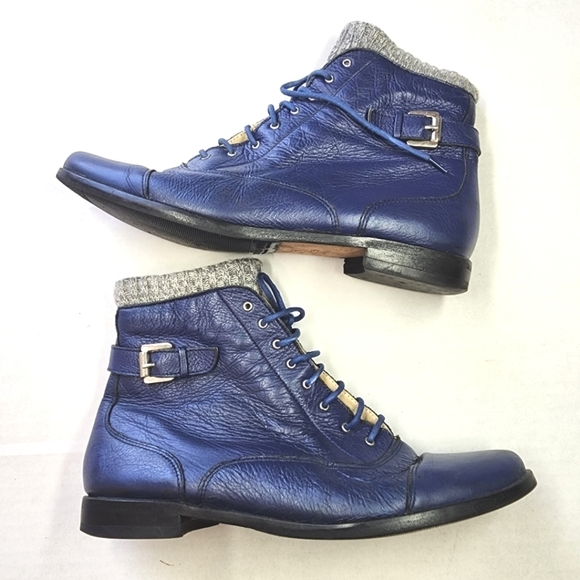 🌸 Opening Ceremony‎ | Leather NavyAnkle Boots size 38 - Picture 1 of 8